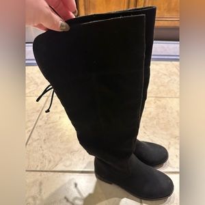 Kids suede riding boots